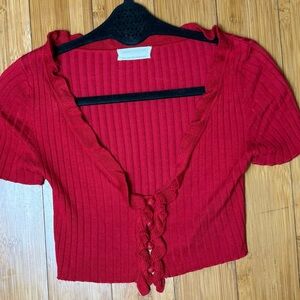 Urban Outfitters cherry Red Crop Top